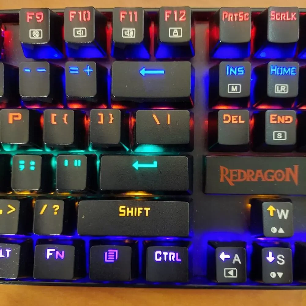 KUMARA Gaming Keyboard REDRAGON K552 LED Backlit Wired Mechanical 87 Key Black